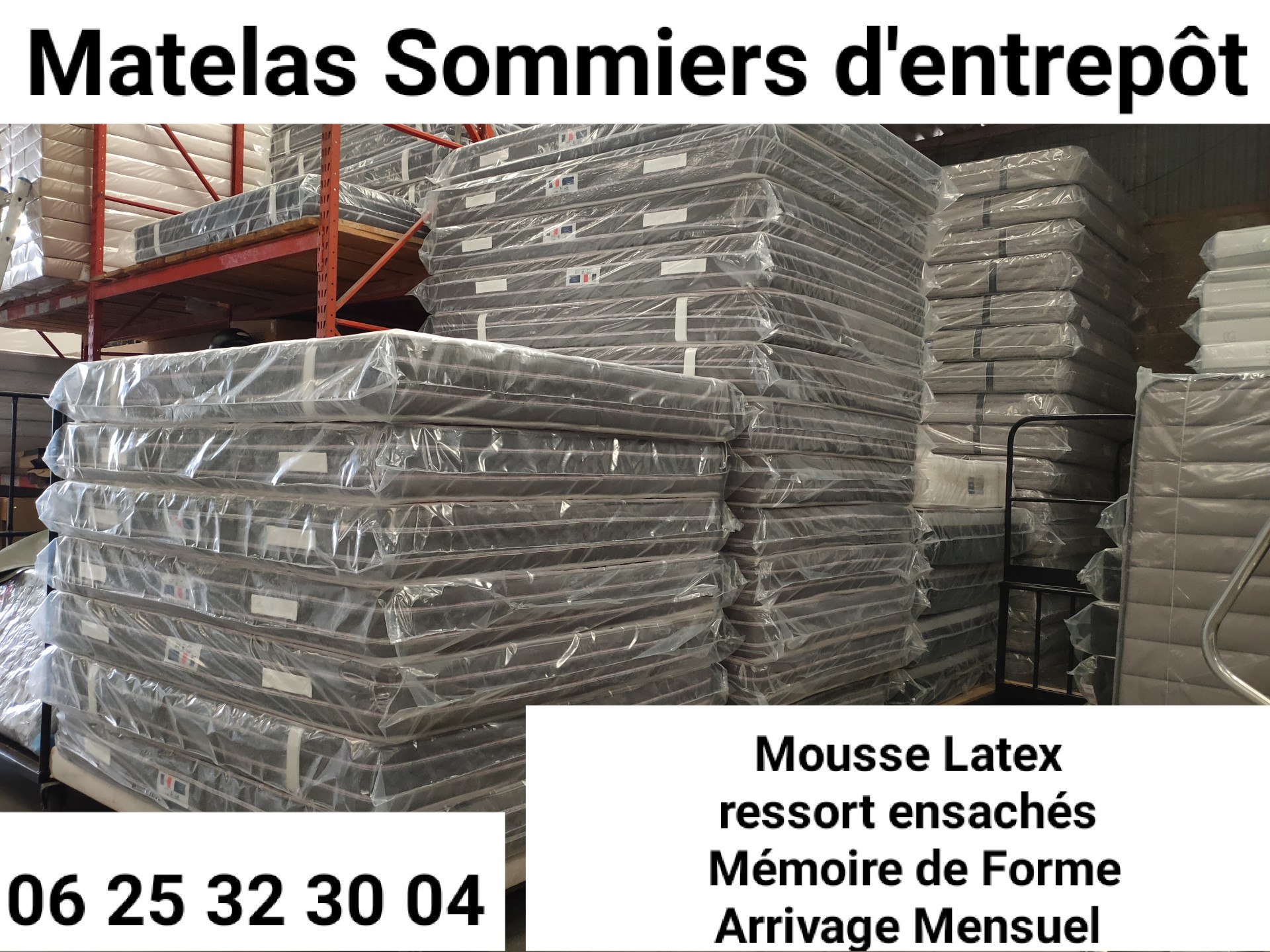 Matelas sommier d'entrepôt